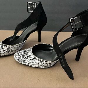 Impo Black and White Patterned Heels